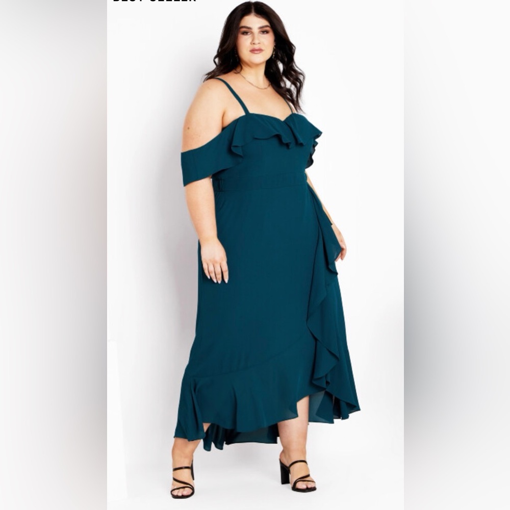 City Chic Remy Maxi Dress - emerald